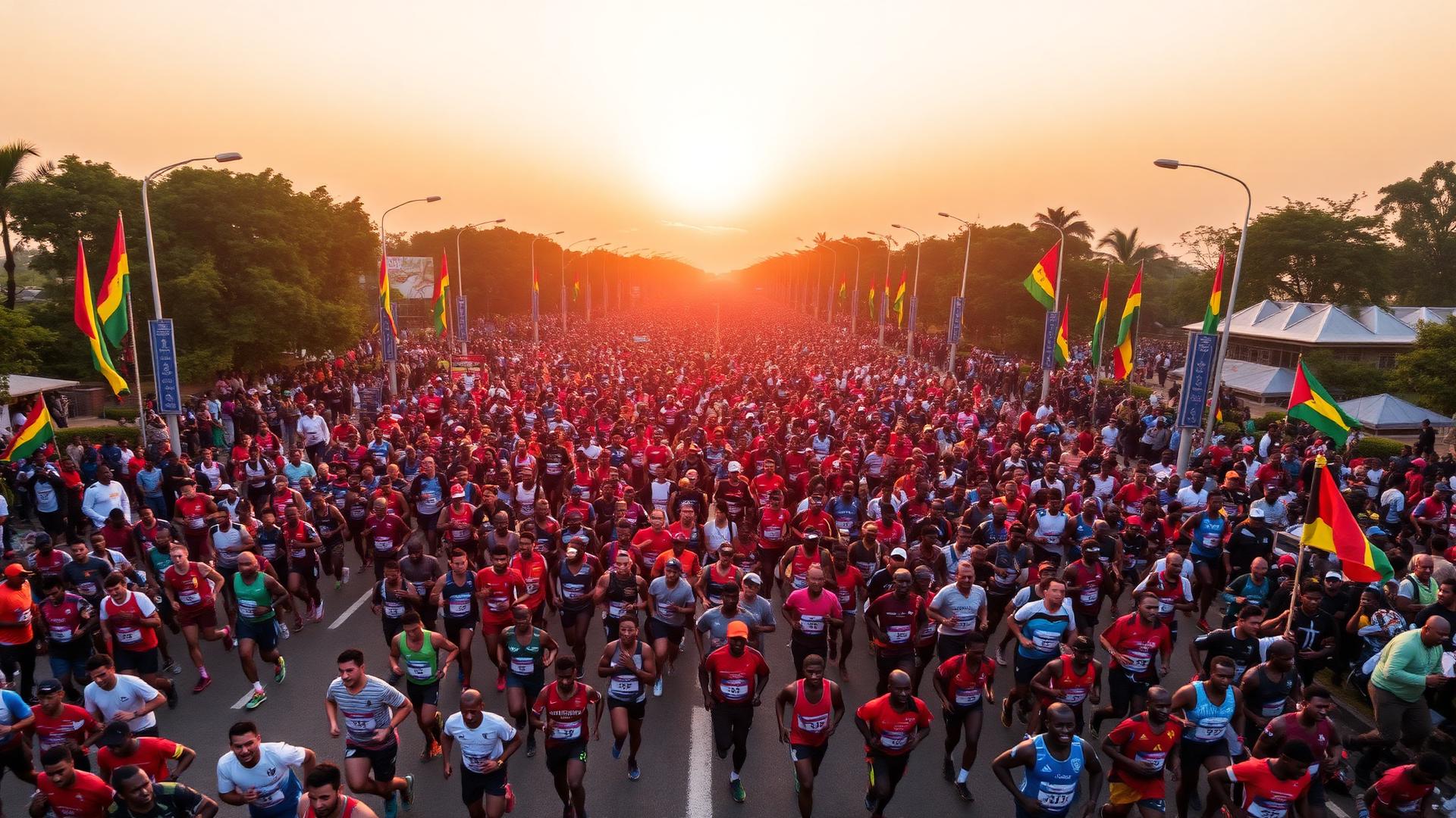 Départ du Marathon International de Kinshasa